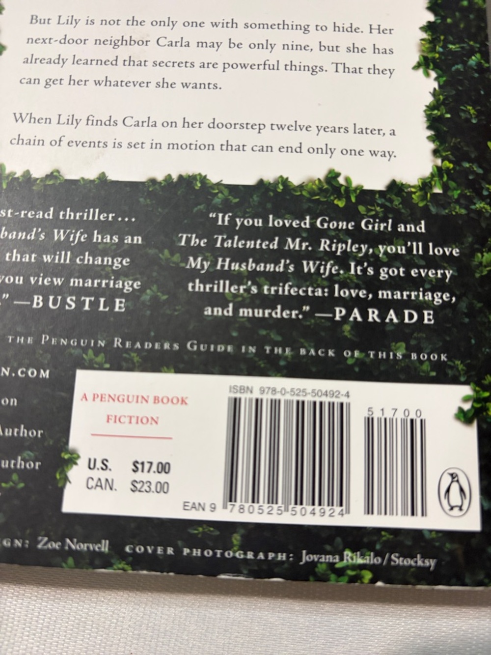 My Husband's Wife by Jane Corry — Red & Green Paperback Novel - Picture 3 of 11